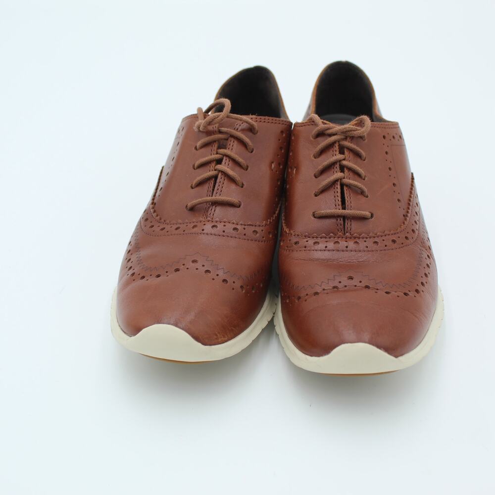 Cole Haan Zerogrand Sneaker Wingtip Oxfords Womens 9 Brown Leather Casual Shoes - Picture 3 of 8